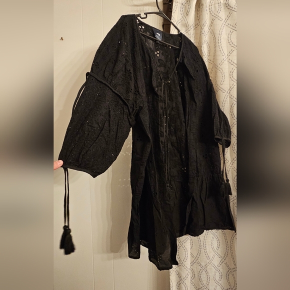 Anthropologie Maeve Black Lace Kimono - Picture 3 of 7